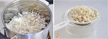 芥辣金针菇步骤1-2