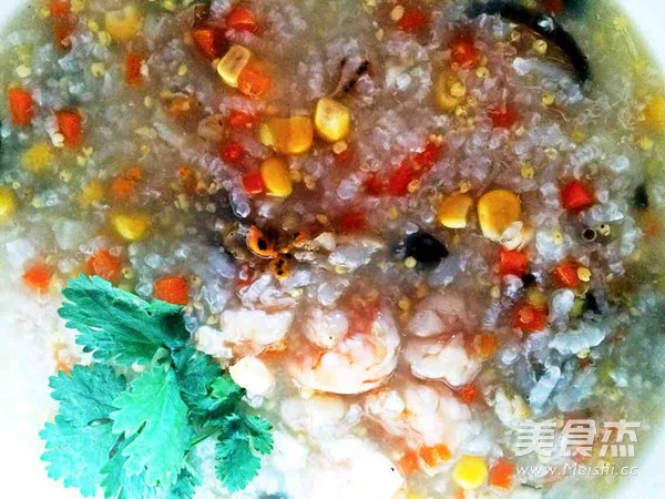 鲜香蔬菜海鲜粥的做法