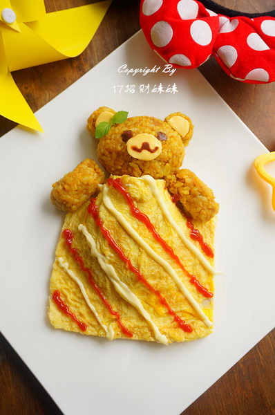 小熊盖被子咖喱饭的做法