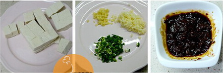 辣<a href=/shicai/mimian/DouFu/index.html target=_blank><u>豆腐</u></a>盖饭步骤1-2