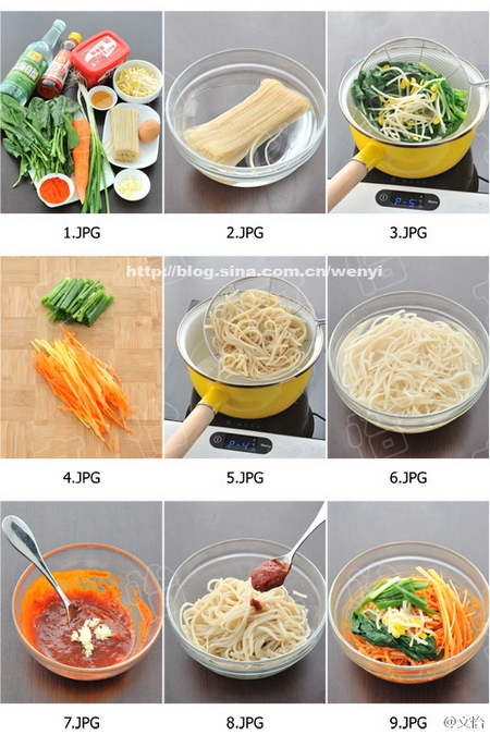 辣拌什锦面步骤1-9