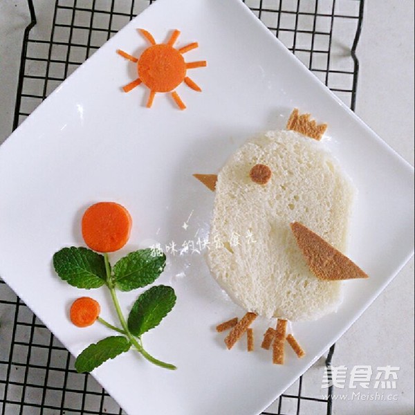 早餐---小鸟<a href=/shicai/mimian/MianBao/index.html target=_blank><u>面包</u></a>的做法