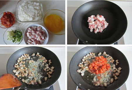 泡菜蛋包饭步骤5-8