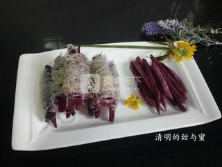 豆粉<a href=/shicai/shucai/ZiShu/index.html target=_blank><u>紫薯</u></a>两吃