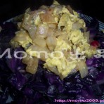 紫椰菜洋葱蛋的做法