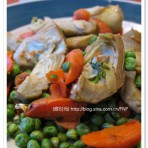 洋蓟胡萝卜烩豌豆的做法