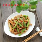 油豆腐炒肉丝