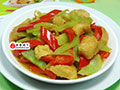 红椒油豆腐炒莴笋的做法