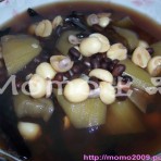 灵芝莲子黑豆水瓜汤的做法