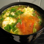 西红柿香菜蛋汤的做法