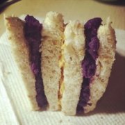 紫薯花生酱三明治的做法