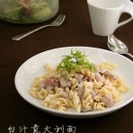 蘑菇鸡肉意面