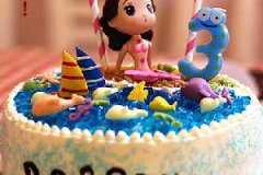 海洋主题生日蛋糕的家常做法
