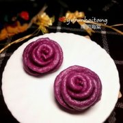 紫薯玫瑰花卷的做法